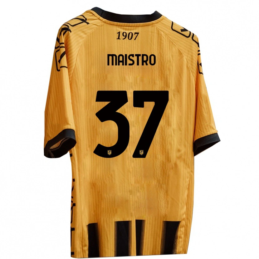 Danxen Criança Camisola Fabio Maistro #37 Amarelo Preto Principal 2025/26 Camisa Brasil
