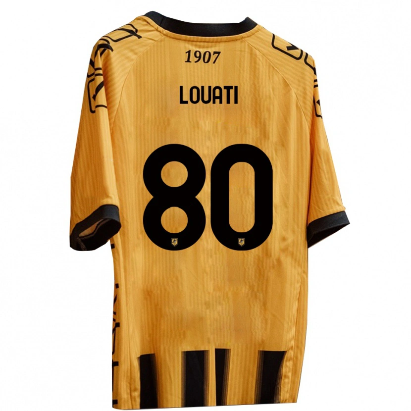Danxen Criança Camisola Alessandro Louati #80 Amarelo Preto Principal 2025/26 Camisa Brasil