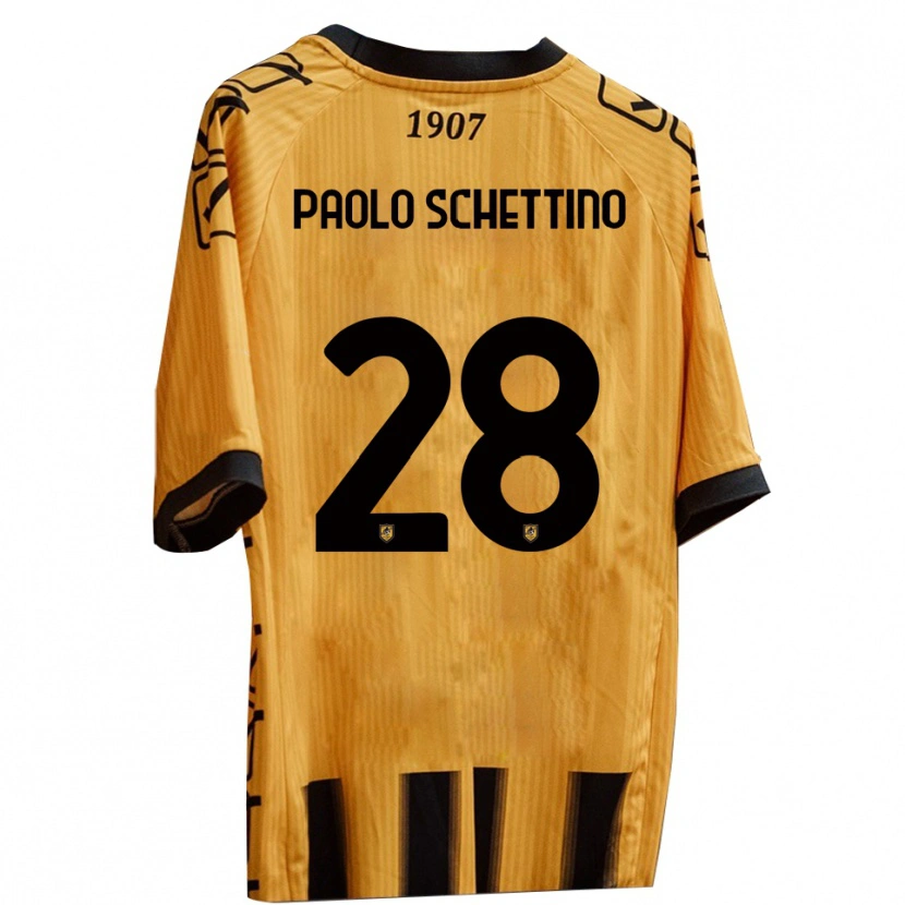 Danxen Criança Camisola Francesco Paolo Schettino #28 Amarelo Preto Principal 2025/26 Camisa Brasil