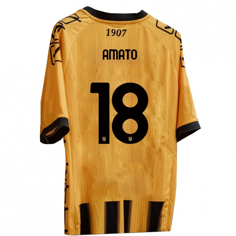 Danxen Criança Camisola Pasquale Amato #18 Amarelo Preto Principal 2025/26 Camisa Brasil