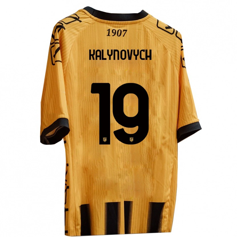 Danxen Criança Camisola Igor Kalynovych #19 Amarelo Preto Principal 2025/26 Camisa Brasil