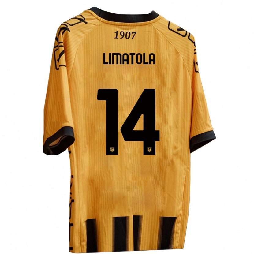 Danxen Criança Camisola Luigi Limatola #14 Amarelo Preto Principal 2025/26 Camisa Brasil