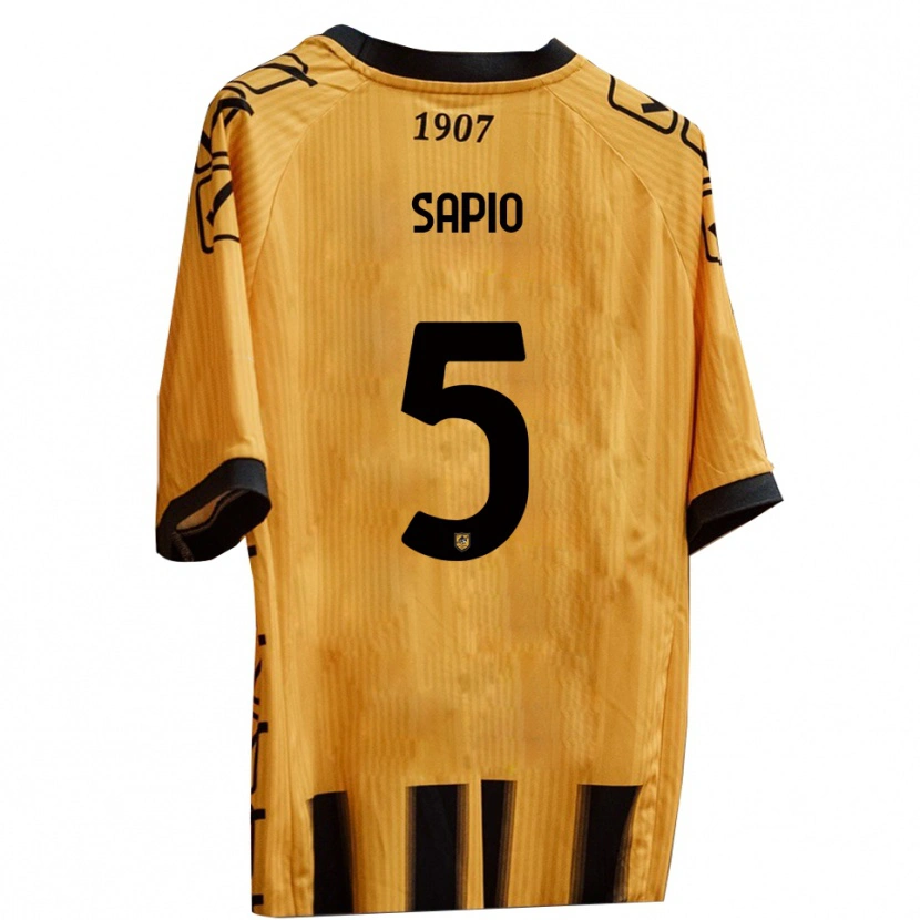Danxen Criança Camisola Jacopo Sapio #5 Amarelo Preto Principal 2025/26 Camisa Brasil