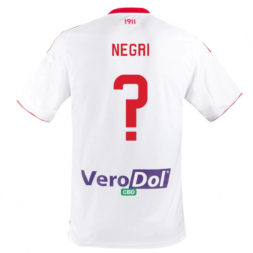 Danxen Criança Camisola Filippo Negri #0 Branco Vermelho Principal 2025/26 Camisa Brasil