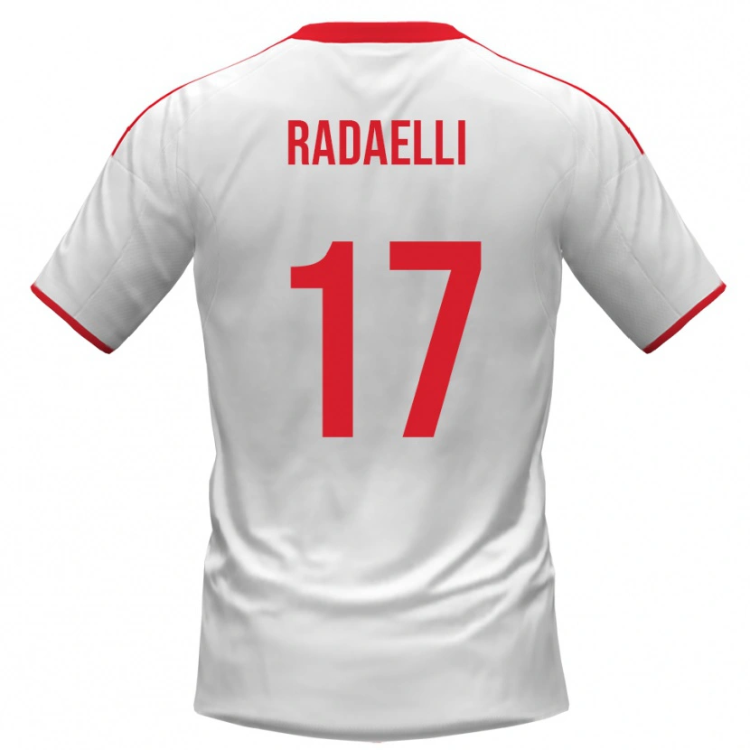 Danxen Criança Camisola Nicolò Radaelli #17 Branco Vermelho Principal 2025/26 Camisa Brasil