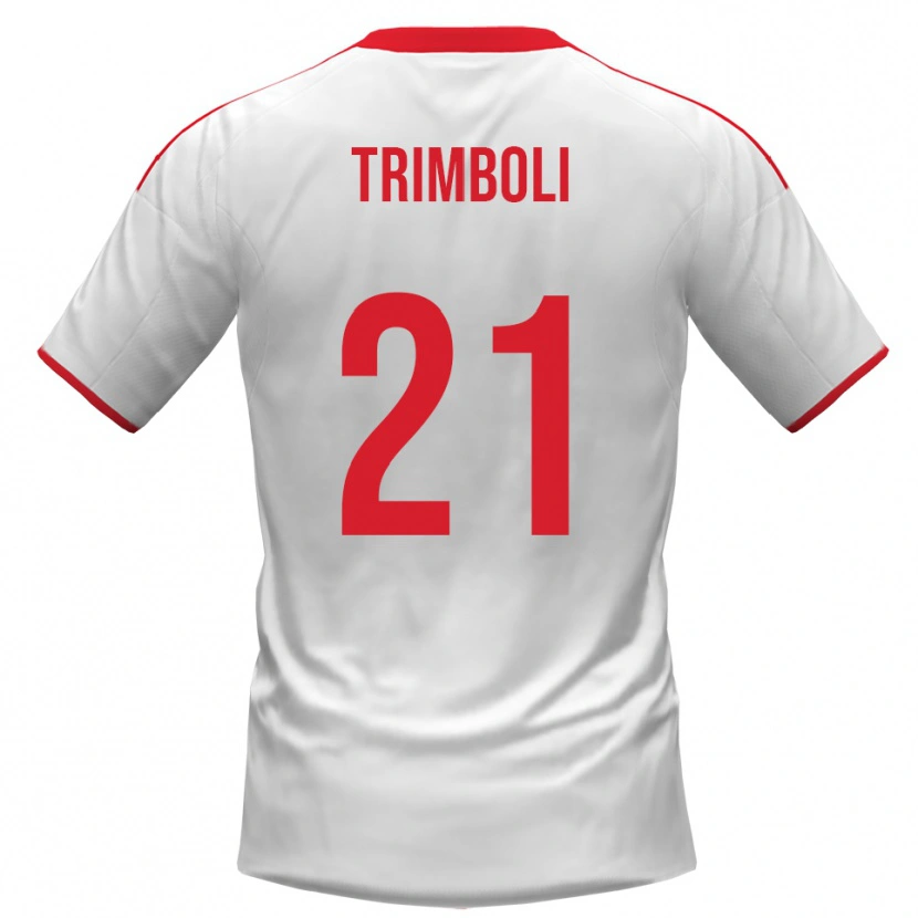 Danxen Criança Camisola Simone Trimboli #21 Branco Vermelho Principal 2025/26 Camisa Brasil