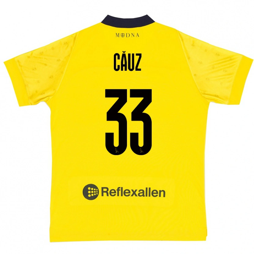 Danxen Criança Camisola Cristian Căuz #33 Amarelo Marinho Principal 2025/26 Camisa Brasil