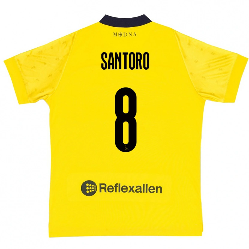 Danxen Criança Camisola Simone Santoro #8 Amarelo Marinho Principal 2025/26 Camisa Brasil