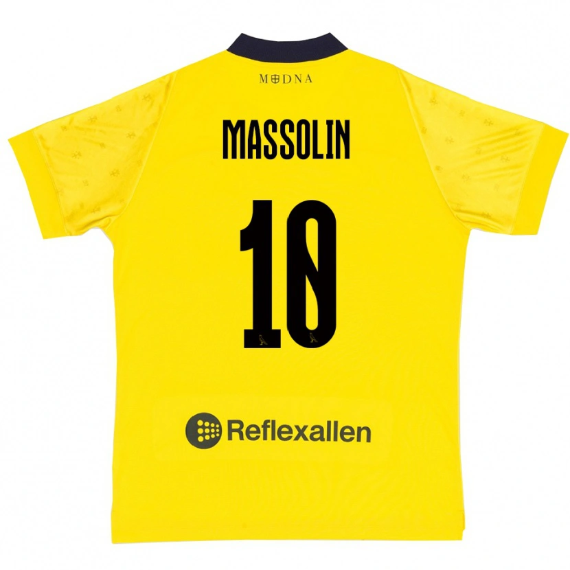 Danxen Criança Camisola Yanis Massolin #10 Amarelo Marinho Principal 2025/26 Camisa Brasil