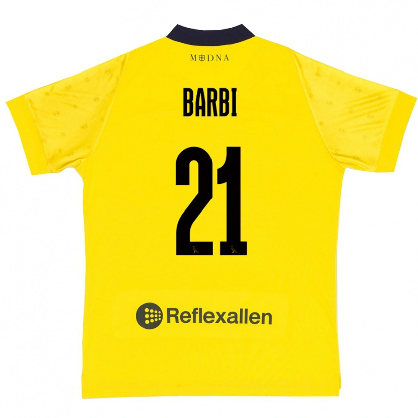 Danxen Criança Camisola Edoardo Barbi #21 Amarelo Marinho Principal 2025/26 Camisa Brasil