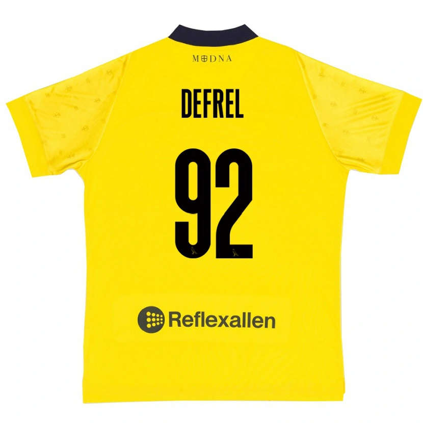 Danxen Criança Camisola Grégoire Defrel #92 Amarelo Marinho Principal 2025/26 Camisa Brasil