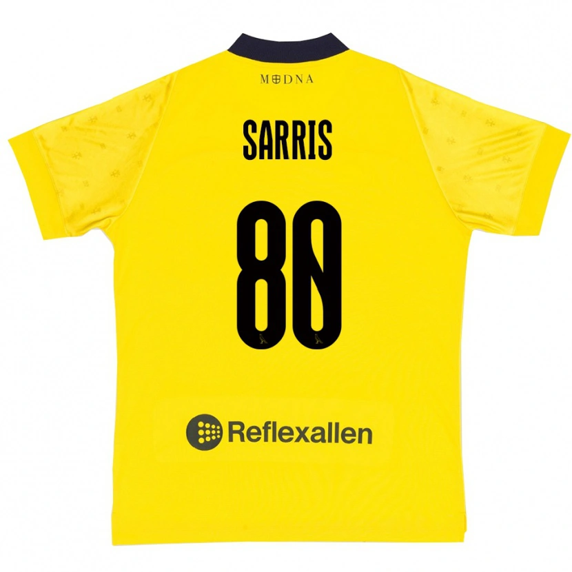 Danxen Criança Camisola Ioannis Sarris #80 Amarelo Marinho Principal 2025/26 Camisa Brasil