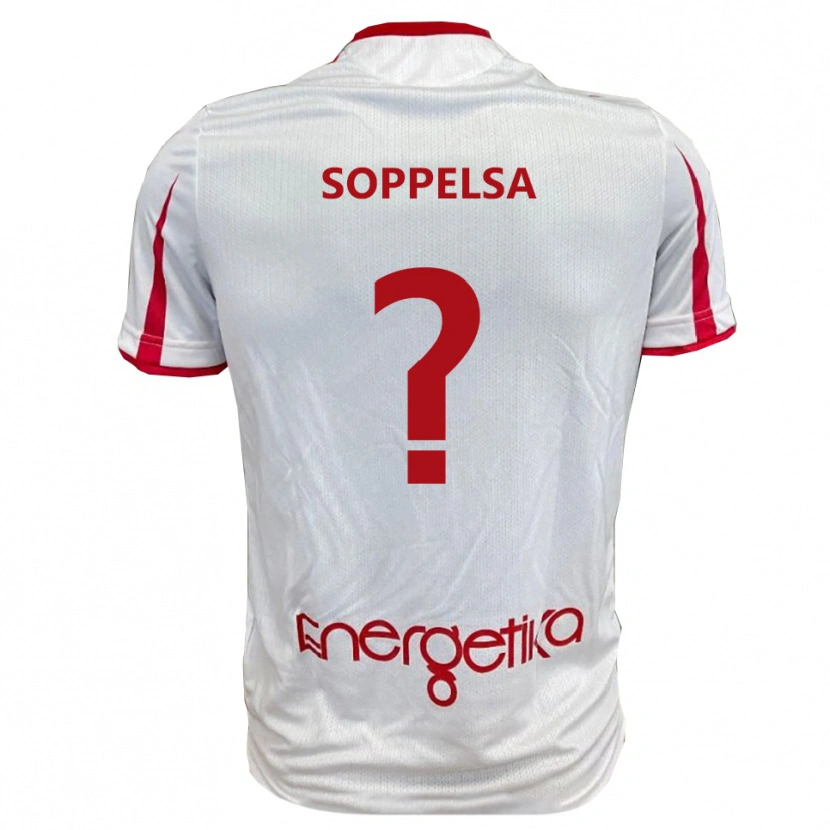 Danxen Criança Camisola Mattia Soppelsa #0 Branco Vermelho Principal 2025/26 Camisa Brasil
