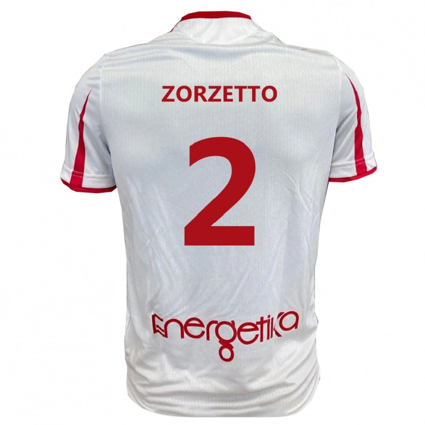 Danxen Criança Camisola Marco Zorzetto #2 Branco Vermelho Principal 2025/26 Camisa Brasil