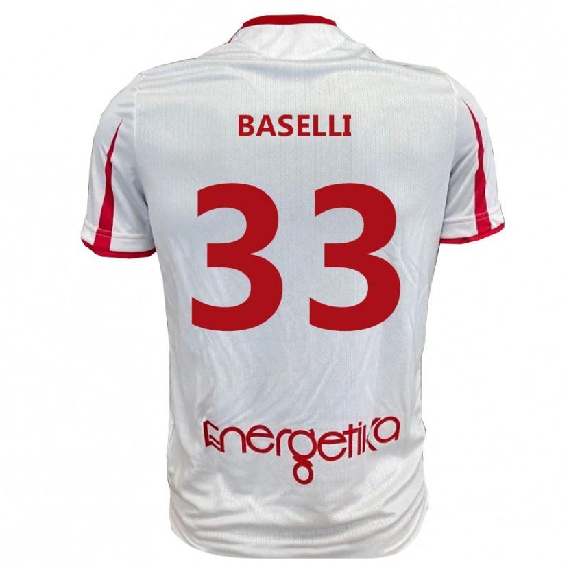 Danxen Criança Camisola Daniele Baselli #33 Branco Vermelho Principal 2025/26 Camisa Brasil