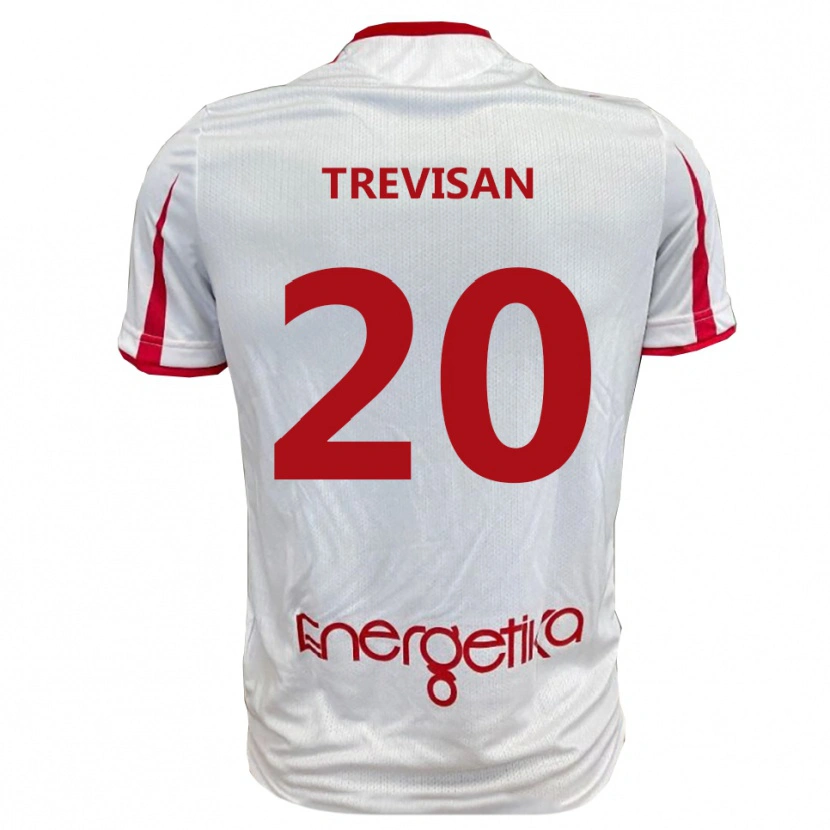 Danxen Criança Camisola Francesco Trevisan #20 Branco Vermelho Principal 2025/26 Camisa Brasil