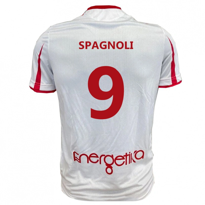 Danxen Criança Camisola Alberto Spagnoli #9 Branco Vermelho Principal 2025/26 Camisa Brasil