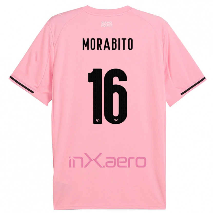 Danxen Criança Camisola Gioele Maria Morabito #16 Rosa Preto Principal 2025/26 Camisa Brasil