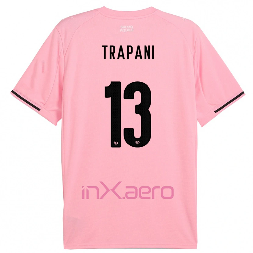 Danxen Criança Camisola Nicolò Trapani #13 Rosa Preto Principal 2025/26 Camisa Brasil