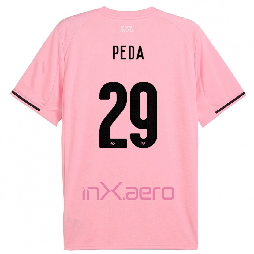 Danxen Criança Camisola Patryk Peda #29 Rosa Preto Principal 2025/26 Camisa Brasil