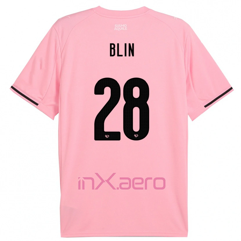 Danxen Criança Camisola Alexis Blin #28 Rosa Preto Principal 2025/26 Camisa Brasil