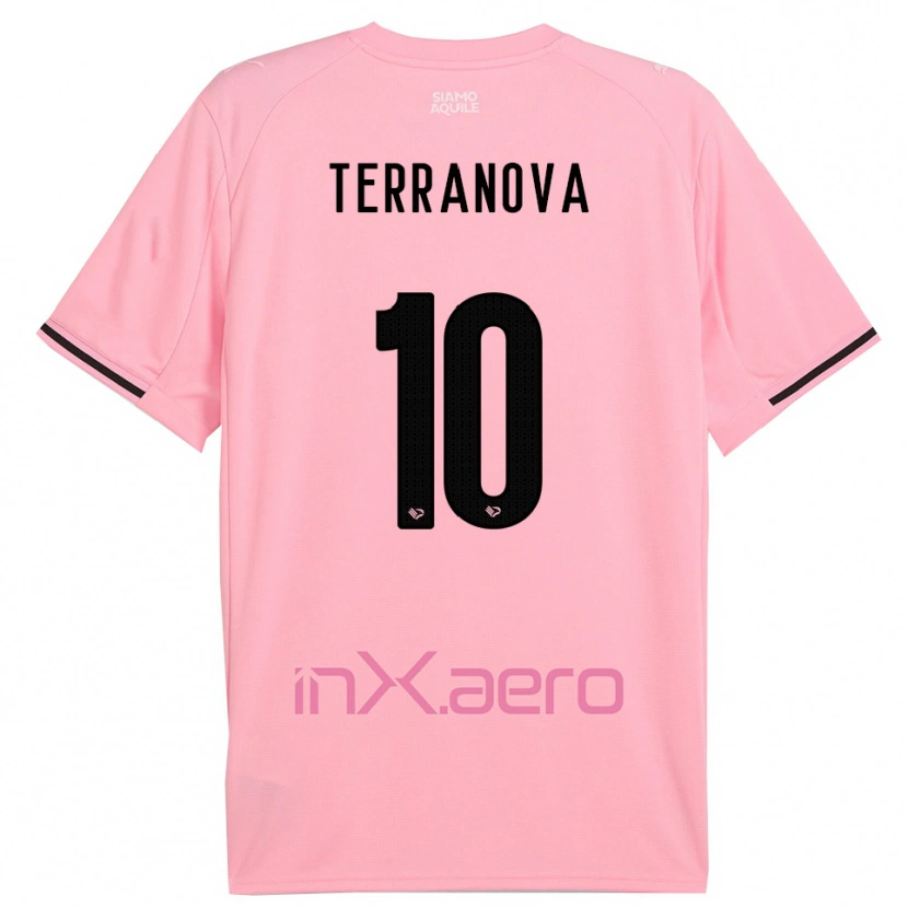 Danxen Criança Camisola Mattia Terranova #10 Rosa Preto Principal 2025/26 Camisa Brasil