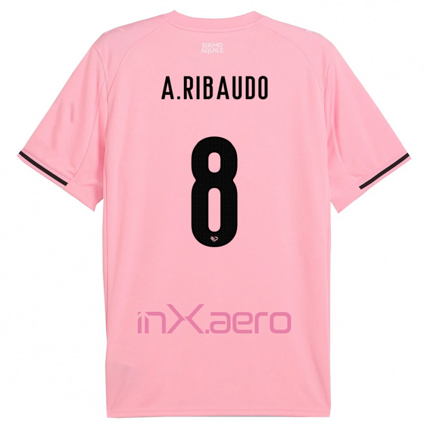 Danxen Criança Camisola Alessandro Ribaudo #8 Rosa Preto Principal 2025/26 Camisa Brasil