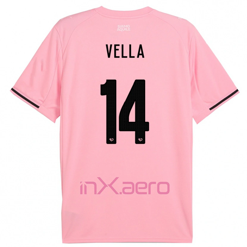 Danxen Criança Camisola Andreas Vella #14 Rosa Preto Principal 2025/26 Camisa Brasil