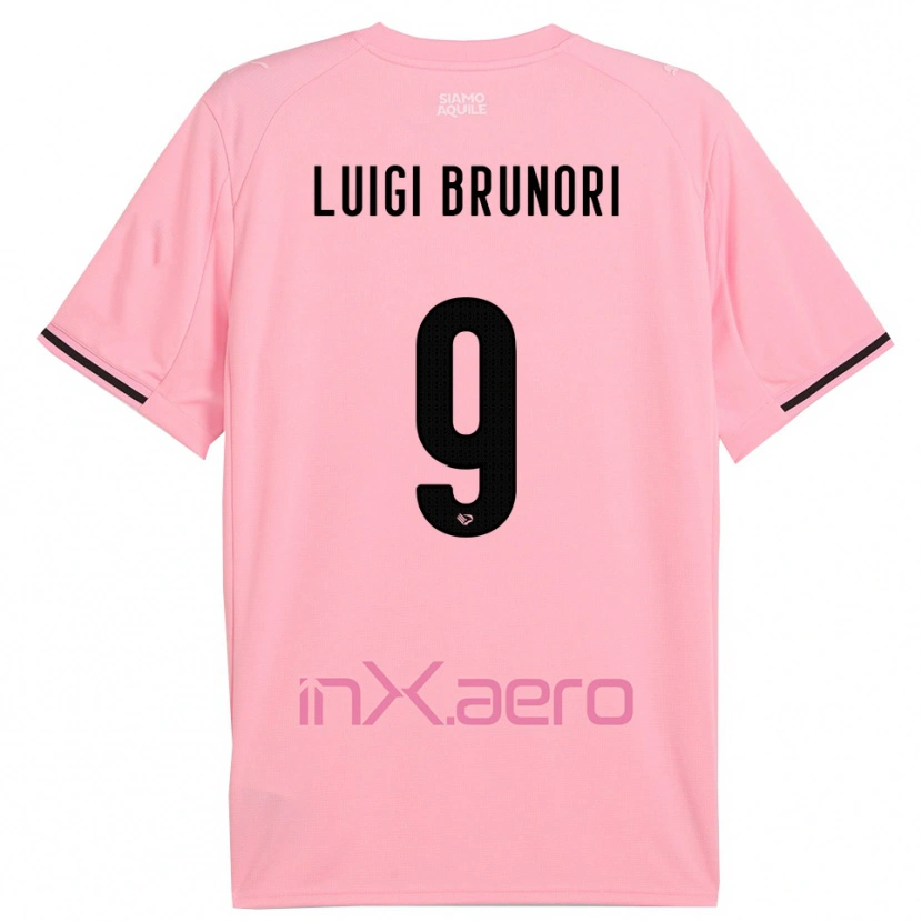 Danxen Criança Camisola Matteo Luigi Brunori #9 Rosa Preto Principal 2025/26 Camisa Brasil