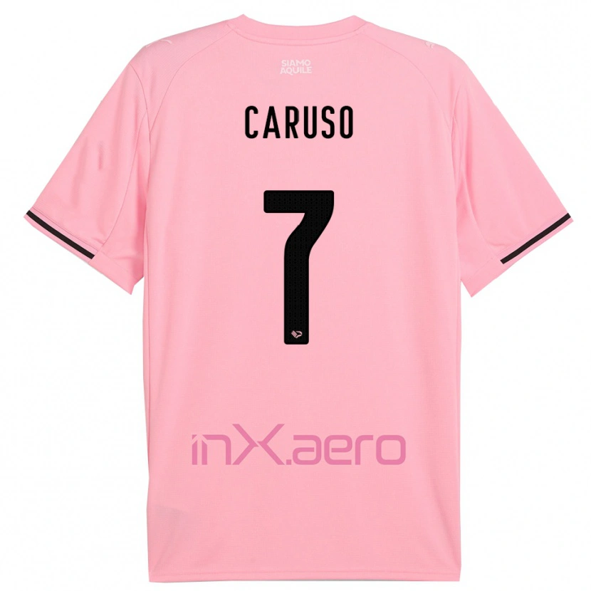 Danxen Criança Camisola Edoardo Caruso #7 Rosa Preto Principal 2025/26 Camisa Brasil