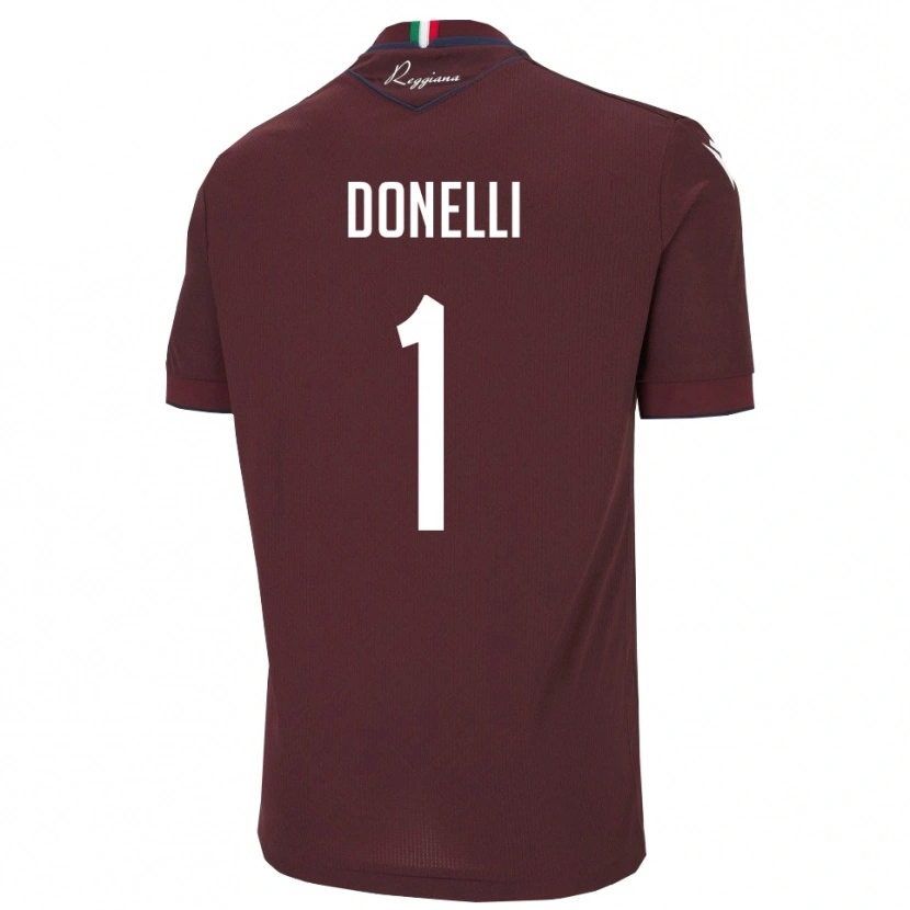 Danxen Criança Camisola Matteo Donelli #1 Borgonha Branco Principal 2025/26 Camisa Brasil