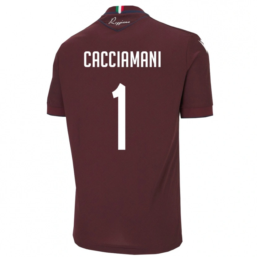 Danxen Criança Camisola Niccolò Cacciamani #1 Borgonha Branco Principal 2025/26 Camisa Brasil