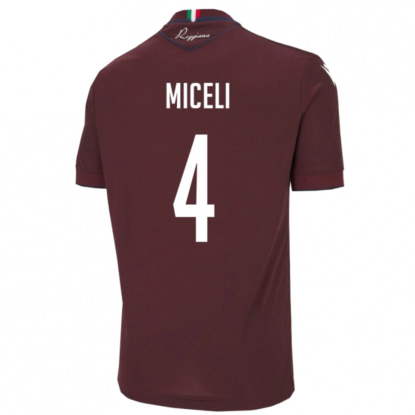 Danxen Criança Camisola Leonardo Miceli #4 Borgonha Branco Principal 2025/26 Camisa Brasil