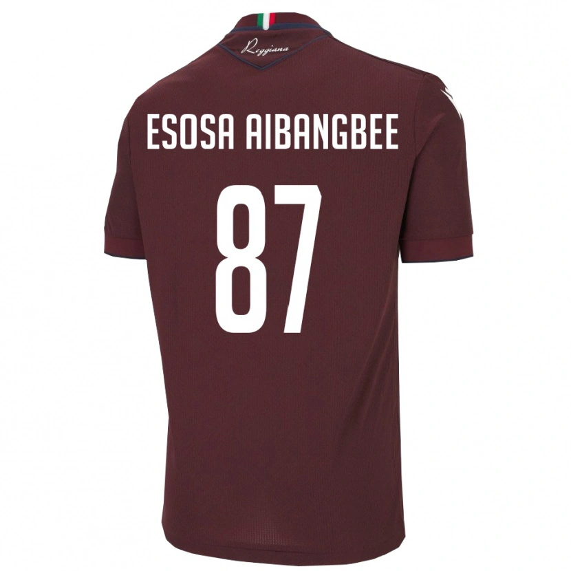Danxen Criança Camisola Simon Esosa Aibangbee #87 Borgonha Branco Principal 2025/26 Camisa Brasil