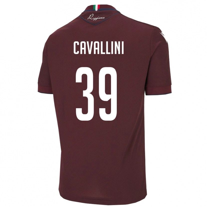 Danxen Criança Camisola Giacomo Cavallini #39 Borgonha Branco Principal 2025/26 Camisa Brasil