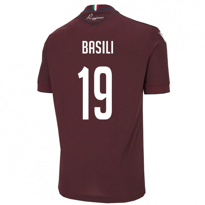 Danxen Criança Camisola Damiano Basili #19 Borgonha Branco Principal 2025/26 Camisa Brasil