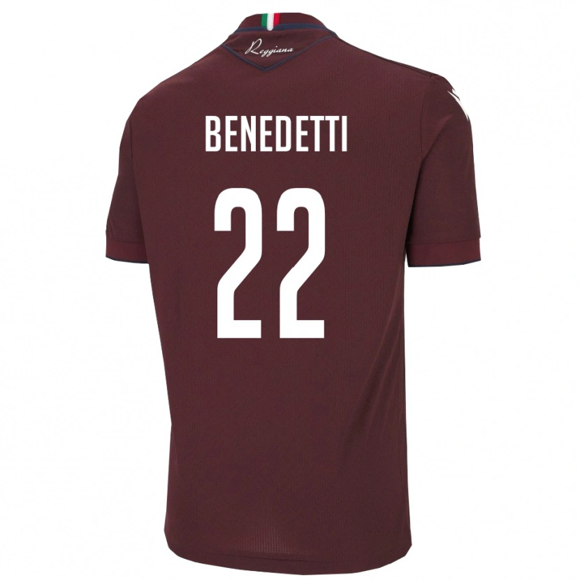 Danxen Criança Camisola Samuele Benedetti #22 Borgonha Branco Principal 2025/26 Camisa Brasil