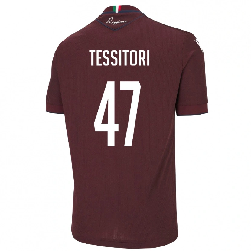 Danxen Criança Camisola Matteo Tessitori #47 Borgonha Branco Principal 2025/26 Camisa Brasil