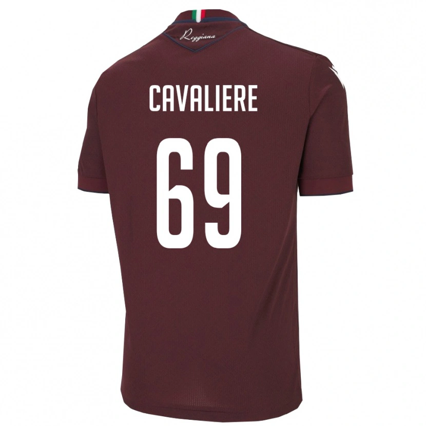 Danxen Criança Camisola Edoardo Cavaliere #69 Borgonha Branco Principal 2025/26 Camisa Brasil