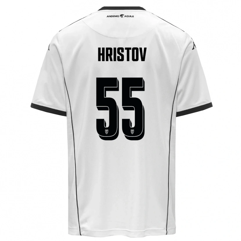 Danxen Criança Camisola Petko Hristov #55 Branco Preto Principal 2025/26 Camisa Brasil