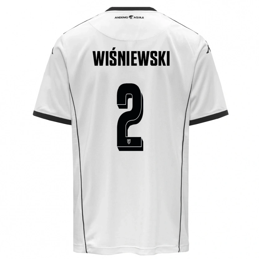 Danxen Criança Camisola Przemysław Wiśniewski #2 Branco Preto Principal 2025/26 Camisa Brasil