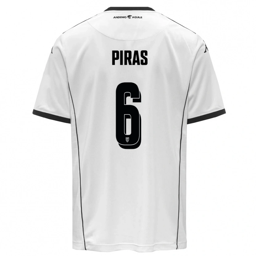 Danxen Criança Camisola Filippo Piras #6 Branco Preto Principal 2025/26 Camisa Brasil