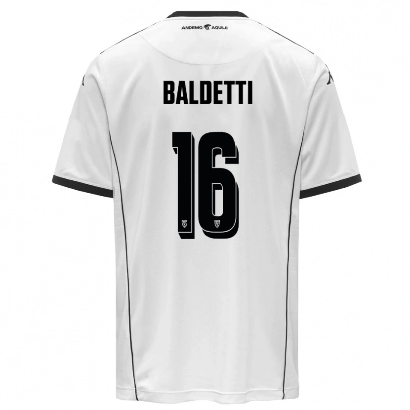 Danxen Criança Camisola Andrea Baldetti #16 Branco Preto Principal 2025/26 Camisa Brasil