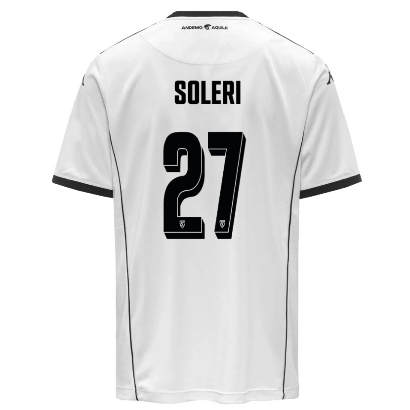 Danxen Criança Camisola Edoardo Soleri #27 Branco Preto Principal 2025/26 Camisa Brasil
