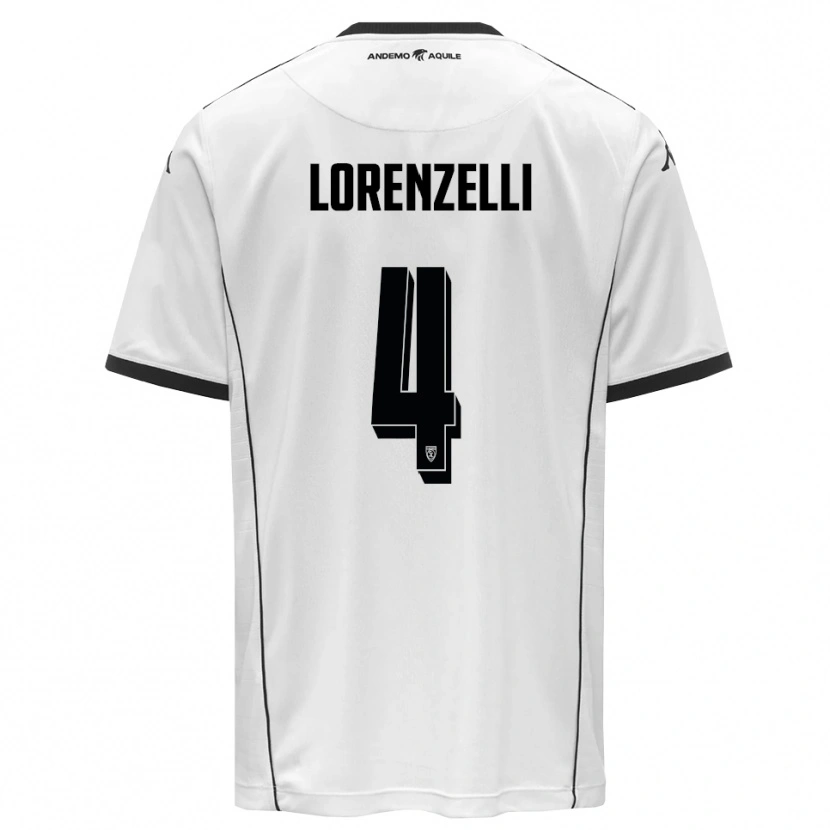 Danxen Criança Camisola Emanuele Lorenzelli #4 Branco Preto Principal 2025/26 Camisa Brasil