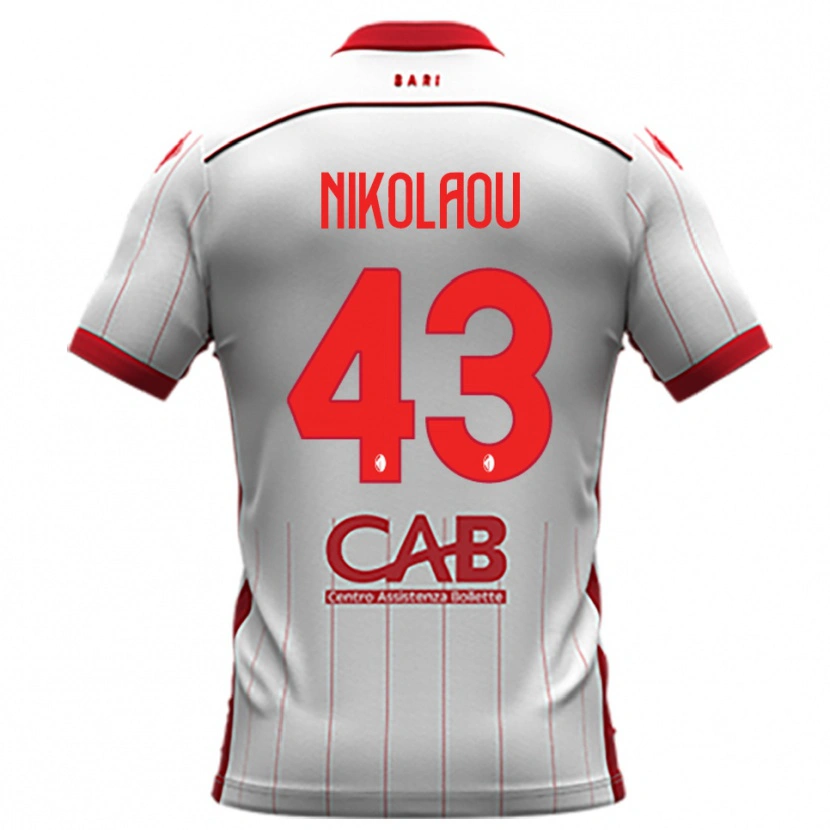 Danxen Criança Camisola Dimitrios Nikolaou #43 Branco Vermelho Principal 2025/26 Camisa Brasil