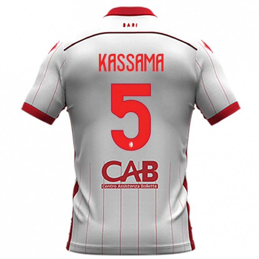 Danxen Criança Camisola Sheriff Kassama #5 Branco Vermelho Principal 2025/26 Camisa Brasil