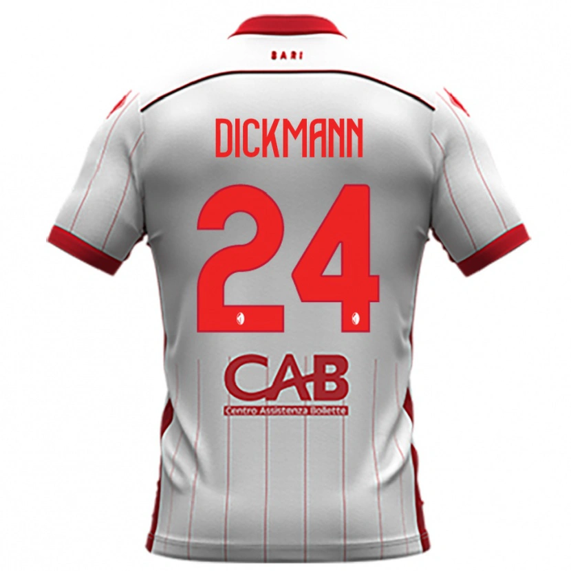 Danxen Criança Camisola Lorenzo Dickmann #24 Branco Vermelho Principal 2025/26 Camisa Brasil