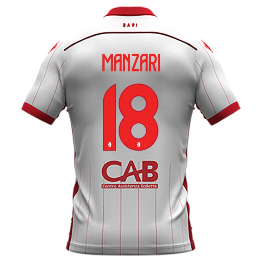 Danxen Criança Camisola Giacomo Manzari #18 Branco Vermelho Principal 2025/26 Camisa Brasil