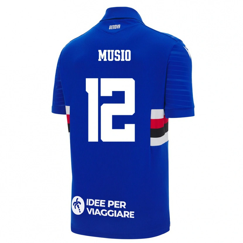 Danxen Criança Camisola Luca Musio #12 Azul Branco Principal 2025/26 Camisa Brasil
